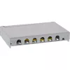 InLine Patchpanel Cat.6A 0,5HE 6-Port, επιτραπέζιο/τοίχου/ράγας, γκρι με προστασία σκόνης