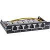 InLine Patchpanel Cat.6A 0,5U 6 Θυρών, Επιτραπέζιο/Επίτοιχο/Ράγας, μαύρο με προστασία σκόνης