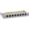 InLine Patchpanel Cat.6A 0,5HE 8-Port, επιτραπέζιο/τοίχου/ράγας, γκρι, προστασία σκόνης