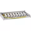 InLine Patchpanel Cat.6A 0,5HE 8-Port, επιτραπέζιο/τοίχου/ράγας, γκρι, προστασία σκόνης