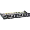 InLine Patch panel Cat.6A 0.5U 8 Θυρών, Επιτραπέζιο/Επίτοιχο/Ράγας, μαύρο, προστασία σκόνης