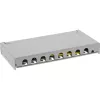 InLine Patchpanel Cat.6A 0,5HE 8-Port, επιτραπέζια/επίτοιχη τοποθέτηση ανοιχτό γκρι RAL7035