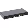 InLine Patchpanel Kat.6A 0,5HE 8-Port, επιτραπέζια/επίτοιχη τοποθέτηση μαύρο RAL9005