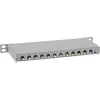 InLine Patchpanel 10 ιντσών Cat.6A 0,5HE 12-Port, με προστασία σκόνης, γκρι