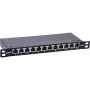 InLine Patchpanel 10 ιντσών Cat.6A 0,5HE 12-Port, με προστασία σκόνης, μαύρο