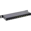 InLine Patchpanel 10 ιντσών Cat.6A 0,5HE 12-Port μαύρο RAL9005