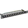 InLine Patchpanel 10 ιντσών Cat.6A 0,5HE 12-Port μαύρο RAL9005