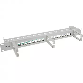 Patchpanel InLine 76822A 1U Γκρι Χωρητικότητα Rack 1U