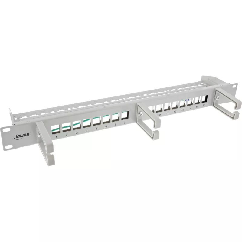 Patchpanel InLine 76822A 1U Γκρι Χωρητικότητα Rack 1U