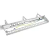 InLine Patch Panel Cat.6A 16 θέσεων, με 3 βραχίονες διαχείρισης καλωδίων, 16 Keystones, 19 ιντσών, 1HE, γκρι