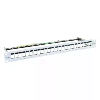 Blank Patch Panel InLine 76824A 19 Ιντσών Cat.6A 24 Θυρών 1U ανοιχτό γκρι