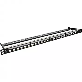Blind Patchpanel 19 Ιντσών InLine 76824C 24 Θυρών για RJ45 Keystones 0,5U μαύρο