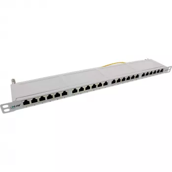 InLine Patch Panel 19 ιντσών Cat.6A 24 Port 0,5HE ανοιχτό γκρι RAL7035