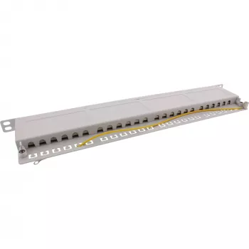 InLine Patch Panel 19 ιντσών Cat.6A 24 Port 0,5HE ανοιχτό γκρι RAL7035