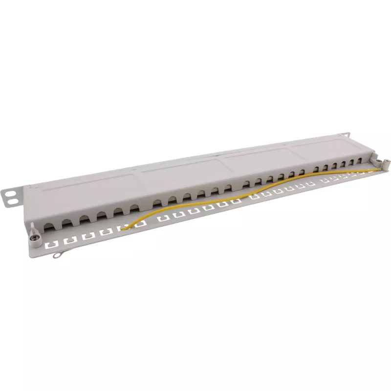 InLine Patch Panel 19 ιντσών Cat.6A 24 Port 0,5HE ανοιχτό γκρι RAL7035