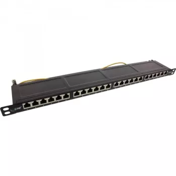 InLine Patch Panel 19 ιντσών Cat.6A 24 Port 0,5HE μαύρο RAL 9005