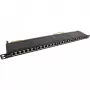 InLine Patch Panel 19 ιντσών Cat.6A 24 Port 0,5HE μαύρο RAL 9005