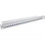 InLine Blank Patch Panel 19 Ιντσών 24 Θυρών 1U ανοιχτό γκρι Τοποθέτηση Rack