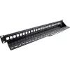 InLine Blank Patch Panel 19 Ιντσών 24 Θυρών 1U μαύρο