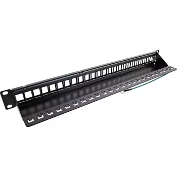 InLine Blank Patch Panel 19 Ιντσών 24 Θυρών 1U μαύρο
