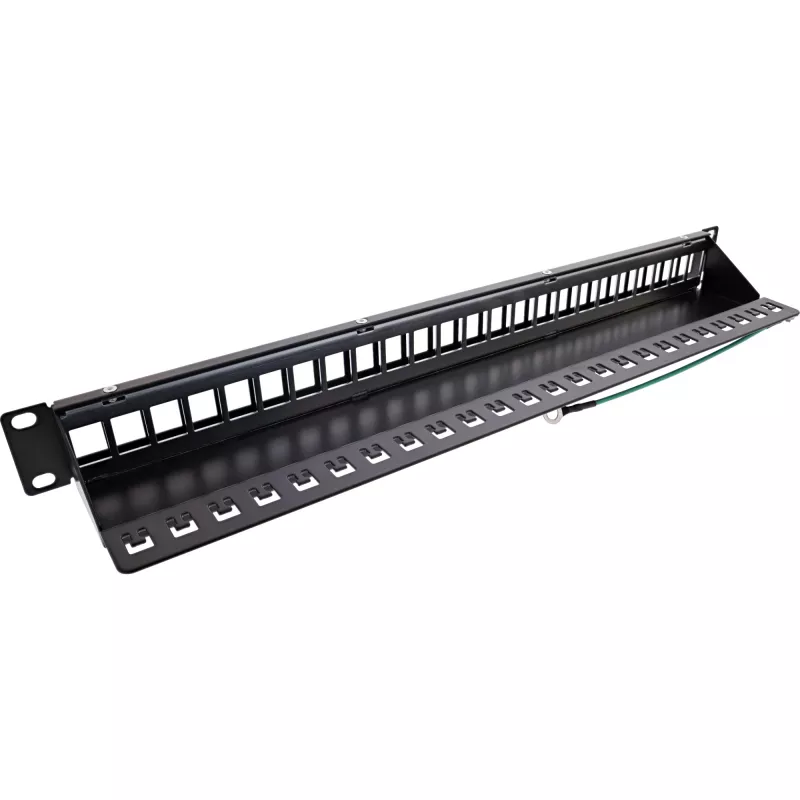 InLine Blank Patch Panel 19 Ιντσών 24 Θυρών 1U μαύρο