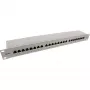 InLine Patch-Panel 19 Ιντσών Cat.6A 24 Θυρών 1U ανοιχτό γκρι RAL7035