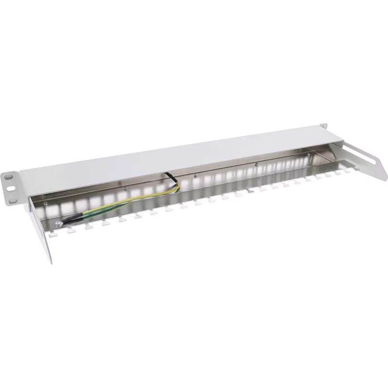 InLine Blank Patch Panel με Συρτάρι 19 Ιντσών 24 Θυρών 1U Ανοιχτό Γκρι