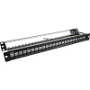 InLine Blank Patch Panel συρόμενο 19 Ιντσών 24 Θυρών 1U μαύρο