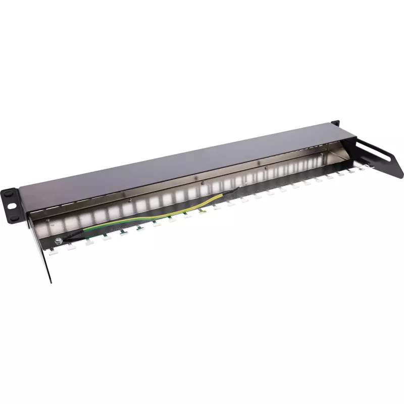 InLine Blank Patch Panel συρόμενο 19 Ιντσών 24 Θυρών 1U μαύρο