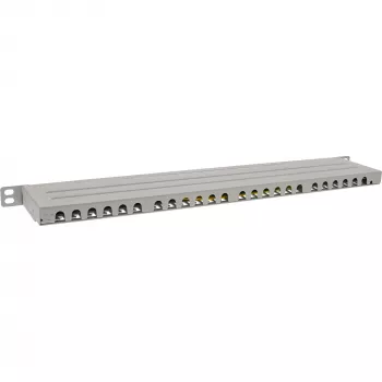 InLine Patchpanel 19 Ιντσών Cat.6A 0,5 U 24 Θυρών, με προστασία σκόνης, γκρι