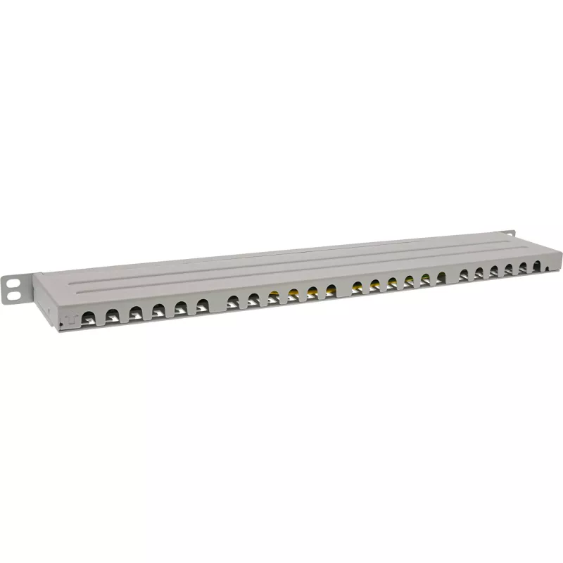 InLine Patchpanel 19 Ιντσών Cat.6A 0,5 U 24 Θυρών, με προστασία σκόνης, γκρι