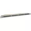InLine Patchpanel 19 Ιντσών Cat.6A 0,5 U 24 Θυρών, με προστασία σκόνης, γκρι