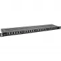 InLine Patchpanel 19 Ιντσών Cat.6A 0,5 U 24 Θυρών, με προστασία σκόνης, μαύρο