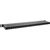 InLine Patchpanel 19 Ιντσών Cat.6A 0,5 U 24 Θυρών, με προστασία σκόνης, μαύρο