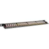 InLine Patchpanel 19 Ιντσών Cat.6A 0,5 U 24 Θυρών, με προστασία σκόνης, μαύρο