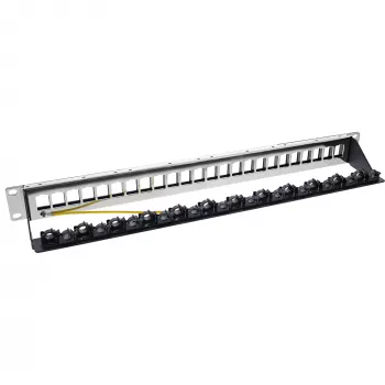 InLine Patchpanel 24 Θέσεων, Κενό Patchpanel Keystone, 19 Ιντσών, 1 U, μαύρο