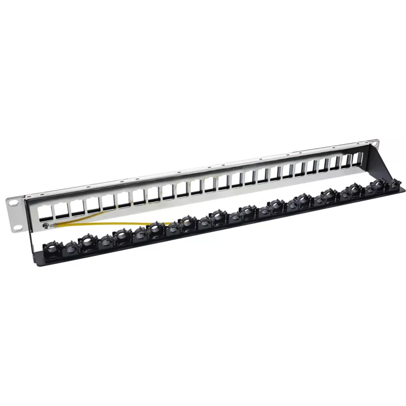 InLine Patchpanel 24 Θέσεων, Κενό Patchpanel Keystone, 19 Ιντσών, 1 U, μαύρο