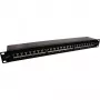 InLine Patch Panel 19 Ιντσών Cat.6A 24 Θυρών 1U μαύρο RAL 9005