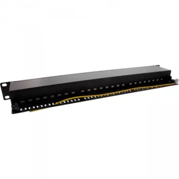 InLine Patch Panel 19 Ιντσών Cat.6A 24 Θυρών 1U μαύρο RAL 9005