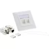 InLine Πρίζα Χωνευτή Cat.6A 2x RJ45 λευκό RAL9010