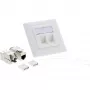 InLine Πρίζα Χωνευτή Cat.6A 2x RJ45 λευκό RAL9010