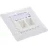 InLine Πρίζα Χωνευτή Cat.6A 2x RJ45 λευκό RAL9010