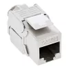 InLine Πρίζα Χωνευτή Cat.6A 2x RJ45 λευκό RAL9010
