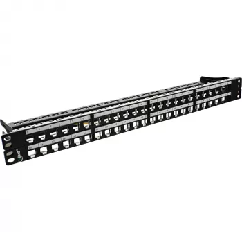 InLine Blank RJ45 Keystone Patch Panel 19 Ιντσών, 48 Θυρών, 1U, μαύρο