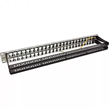 InLine Blank RJ45 Keystone Patch Panel 19 Ιντσών, 48 Θυρών, 1U, μαύρο