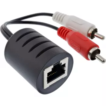 InLine Καλώδιο RCA Audio μέσω LAN / Ethernet / RJ45 2 Τεμάχια, ένα σετ