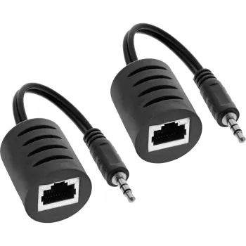 InLine Καλώδιο ήχου 3.5mm over LAN / Ethernet / RJ45 έως 50m πλήρες σετ