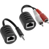 InLine Καλώδιο ήχου RCA over LAN / Ethernet / RJ45 έως 50m πλήρες σετ