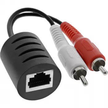 InLine Καλώδιο ήχου RCA over LAN / Ethernet / RJ45 έως 50m πλήρες σετ