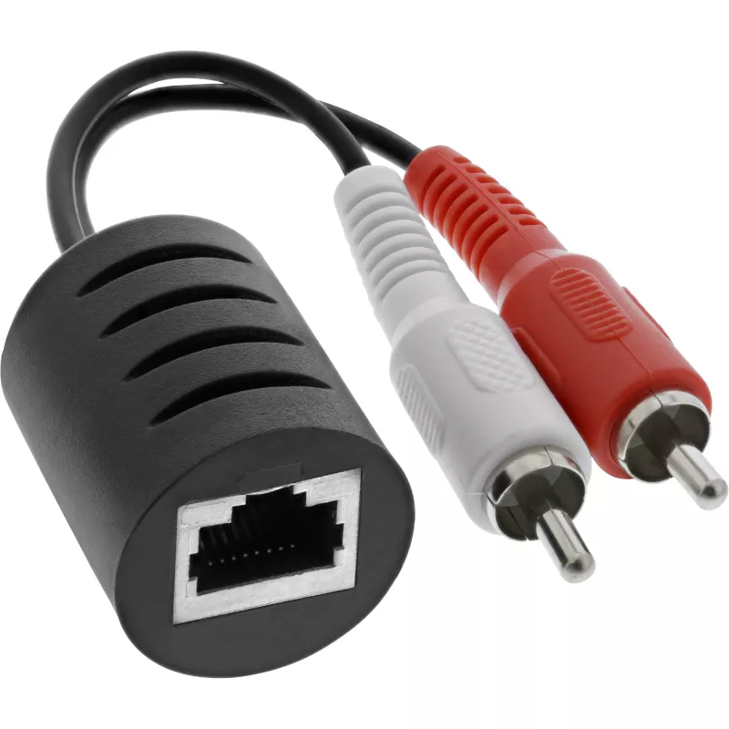 InLine Καλώδιο ήχου RCA over LAN / Ethernet / RJ45 έως 50m πλήρες σετ
